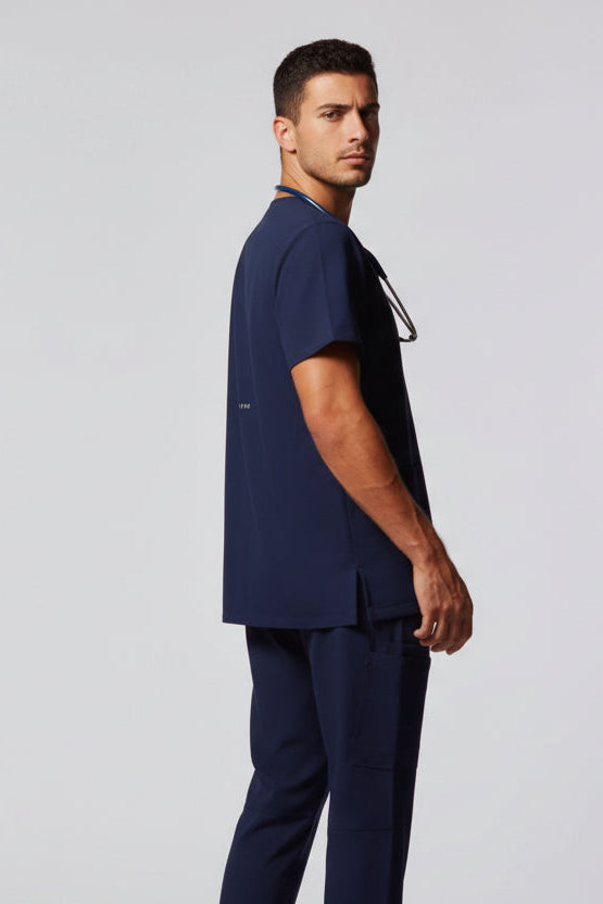 camiseta scrub masculina Tech Best Azul Marinho - Pijama Cirurgico