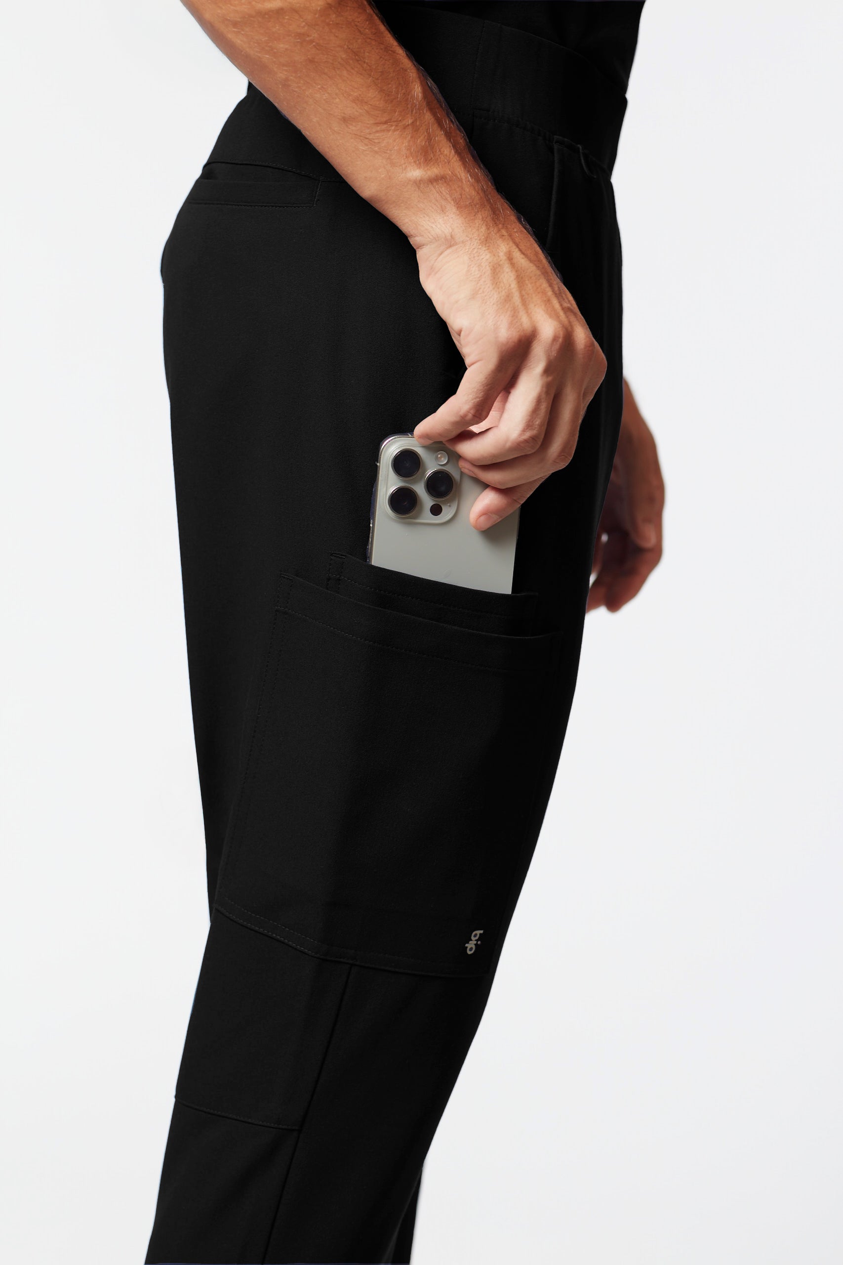 calça scrub masculina Soft Jatene Preto - Pijama Cirurgico