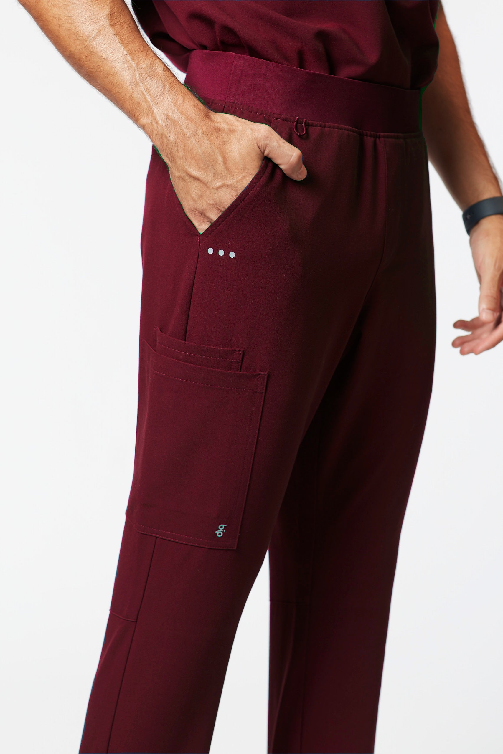 calça scrub masculina Soft Jatene Vinho - Pijama Cirurgico