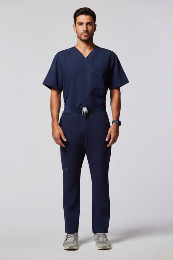 calça scrub masculina Tech Best Azul Marinho - Pijama Cirurgico