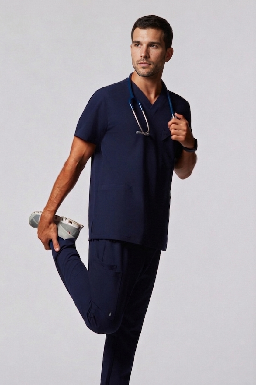 calça scrub masculina Tech Best Azul Marinho - Pijama Cirurgico