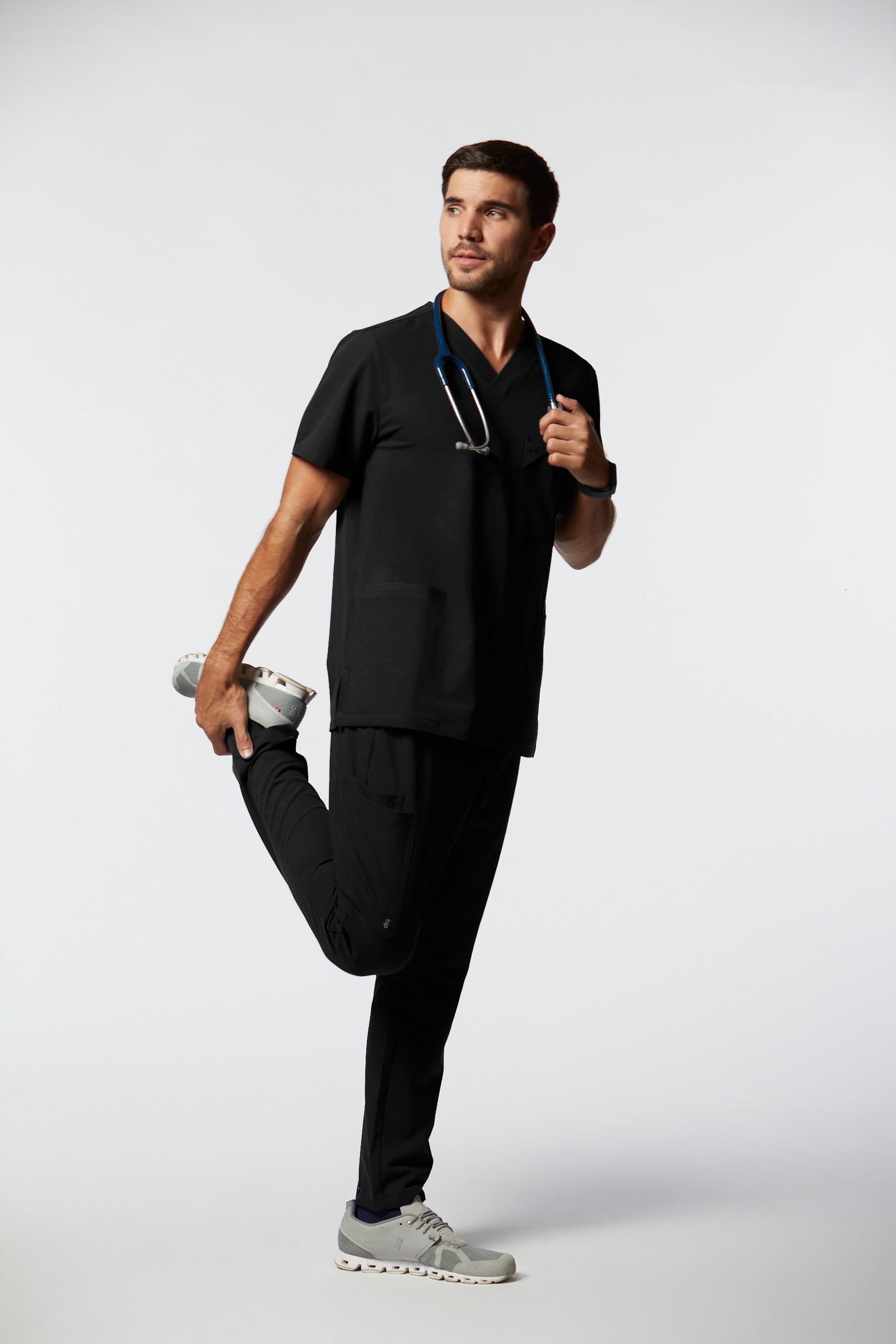 calça scrub masculina Soft Jatene (preto, verde, cinza, vinho)