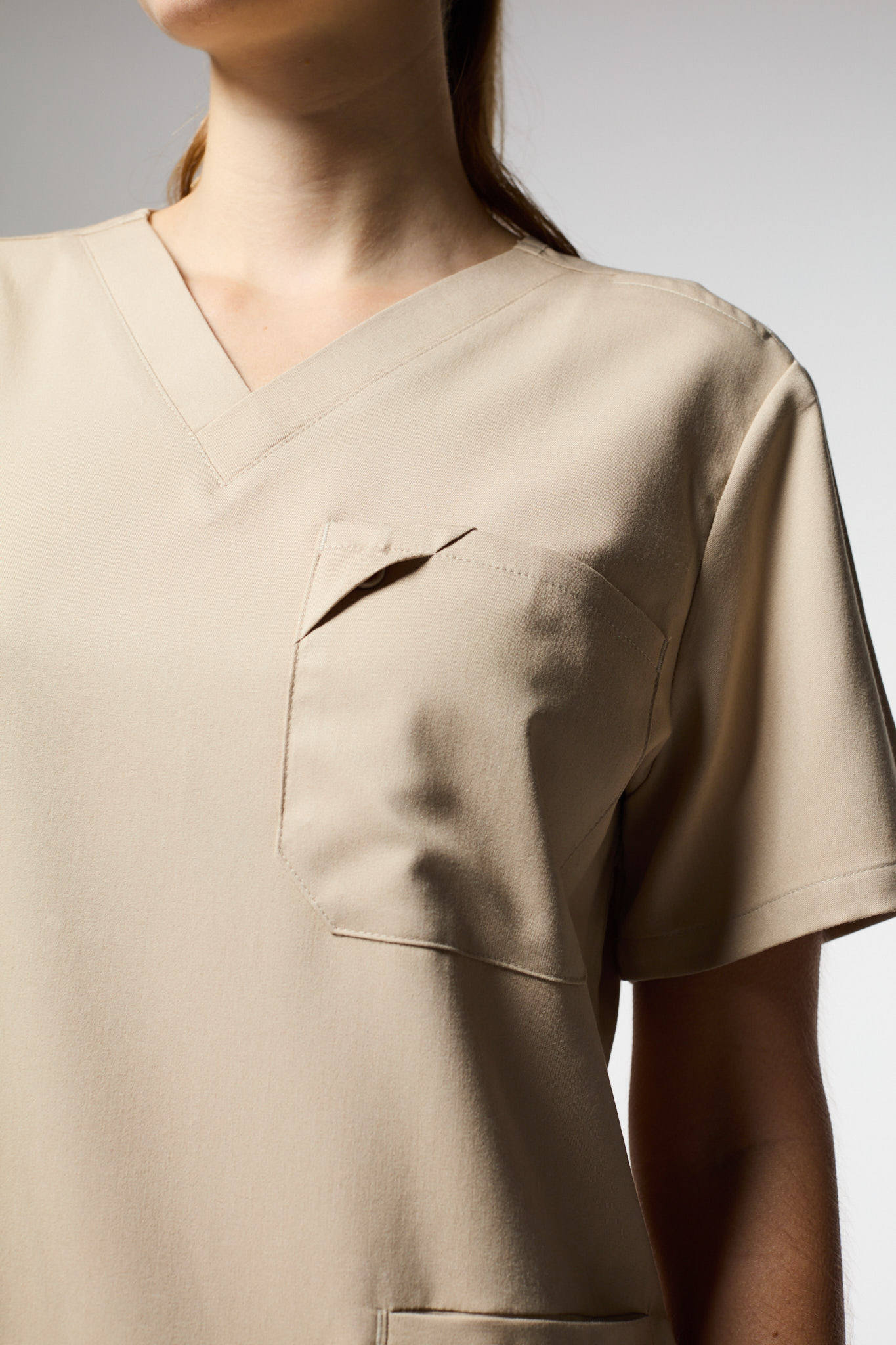 camiseta scrub feminina Next Tech Bege - Pijama Cirurgico