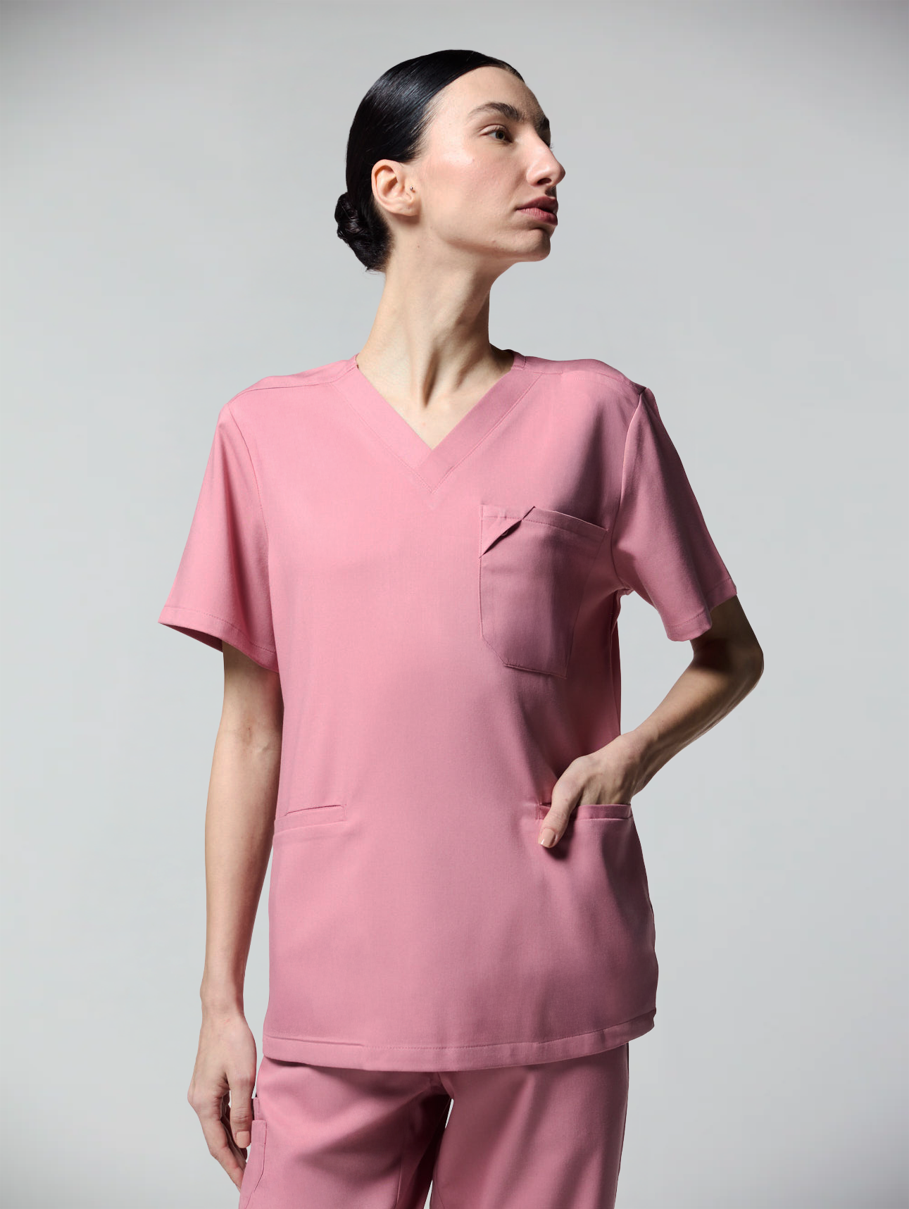 camiseta scrub feminina Next Tech Rosa- Pijama Cirurgico