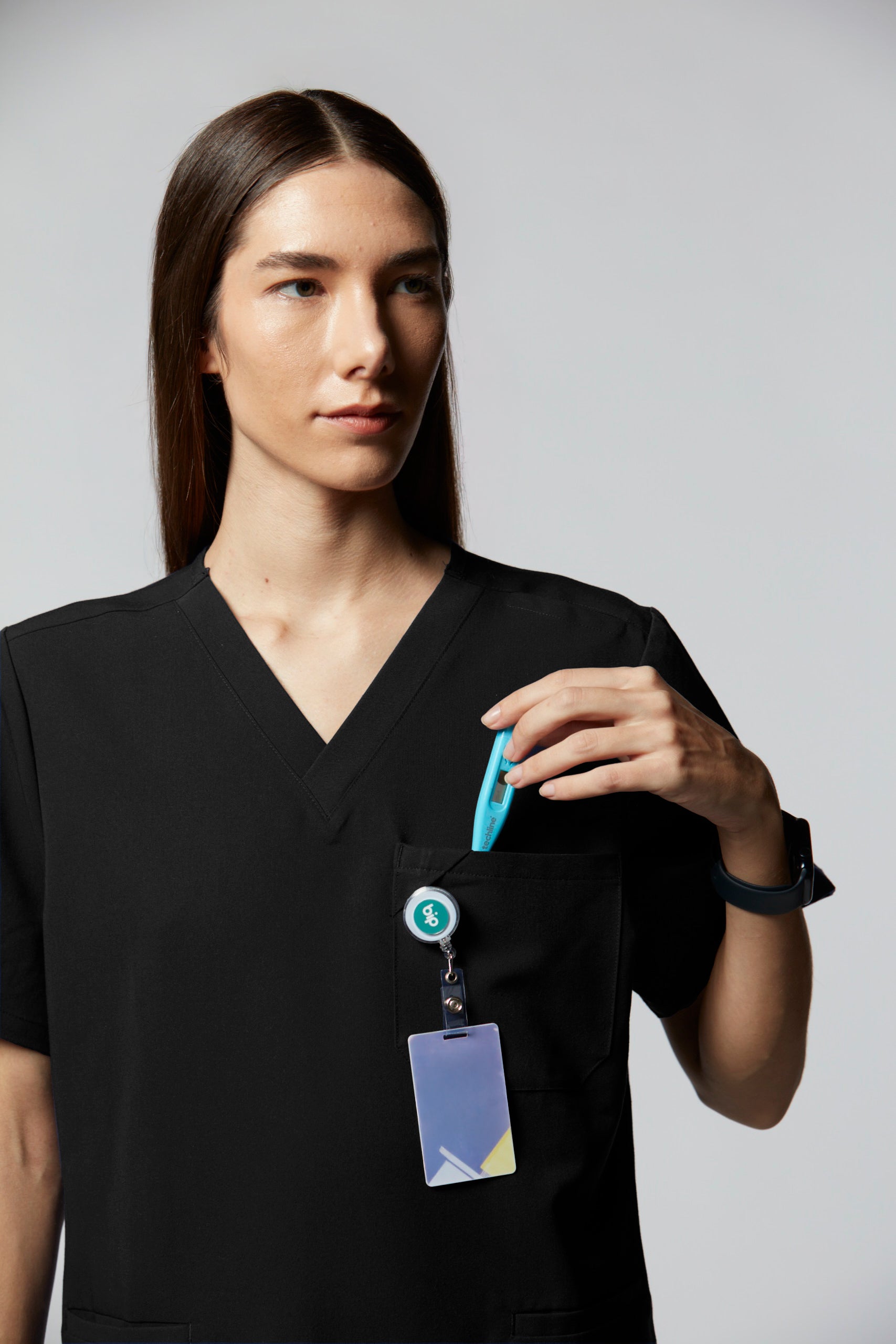 camiseta scrub feminina Soft Angelita Preto - Pijama Cirurgico