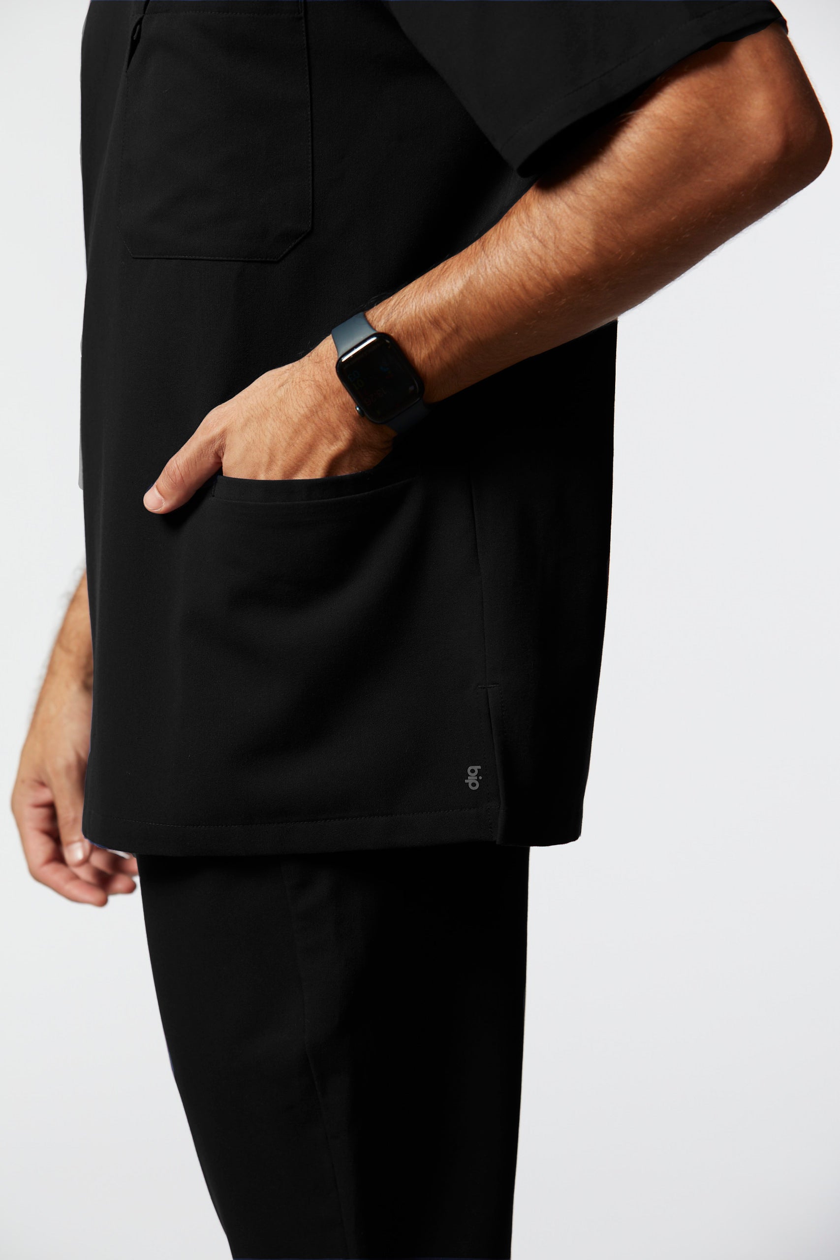 camiseta scrub masculina Soft Jatene Preto - Pijama Cirurgico