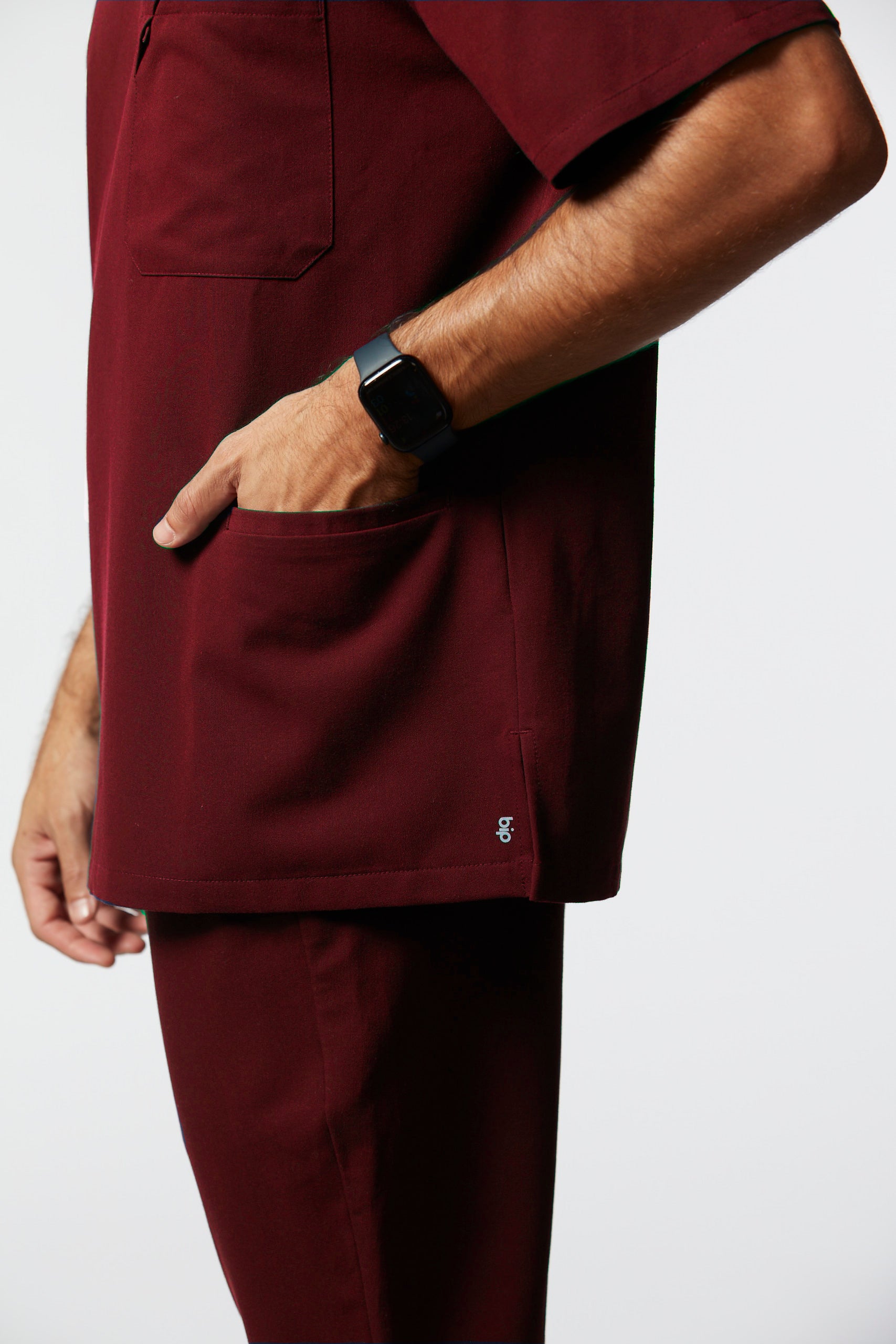 camiseta scrub masculina Soft Jatene Vinho - Pijama Cirurgico