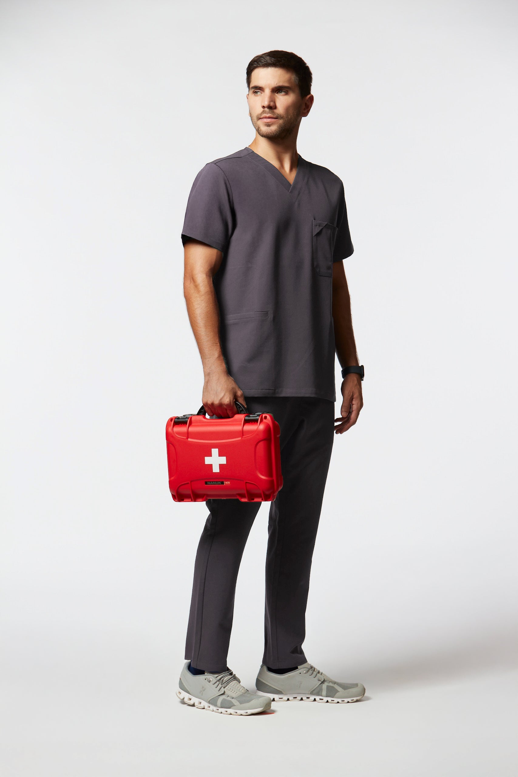 conjunto scrub masculino Soft Jatene Cinza