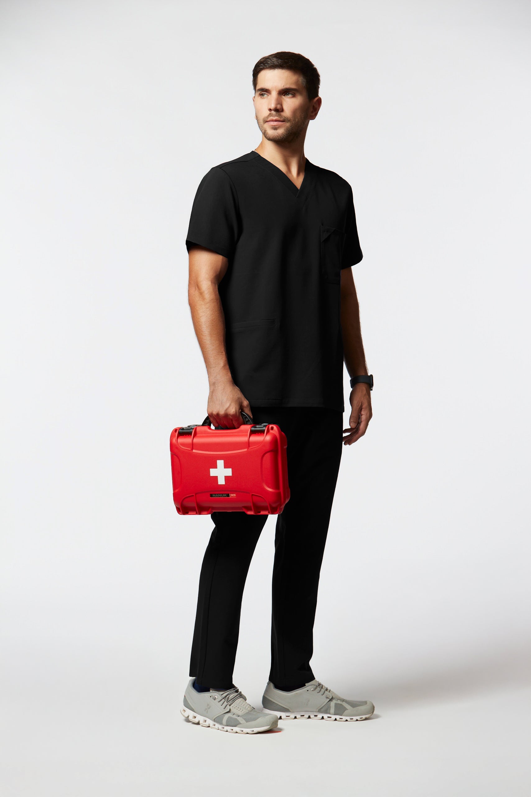 conjunto scrub masculina Soft Jatene Preto
