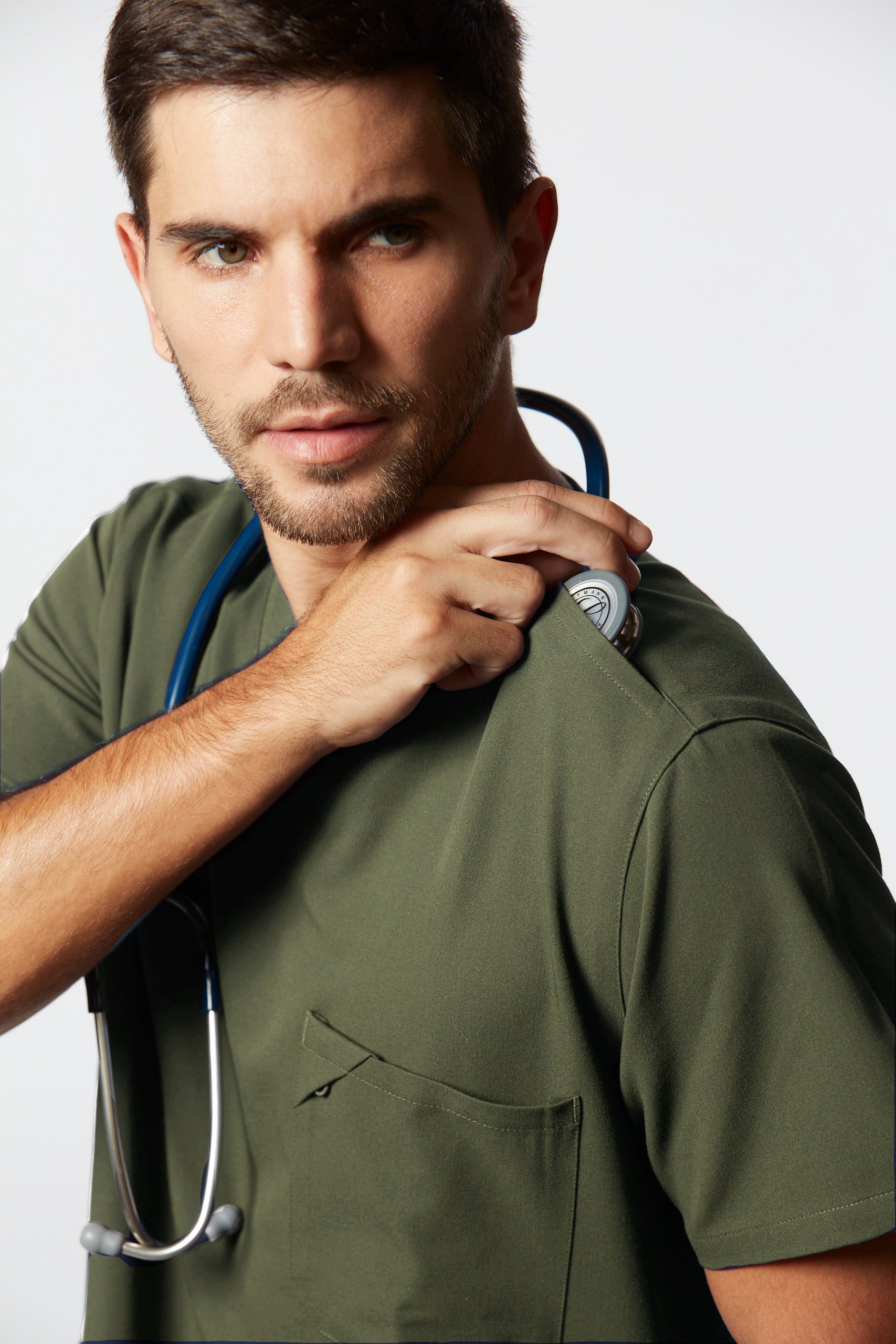 camiseta scrub masculina Soft Jatene (preto, verde, cinza, vinho)