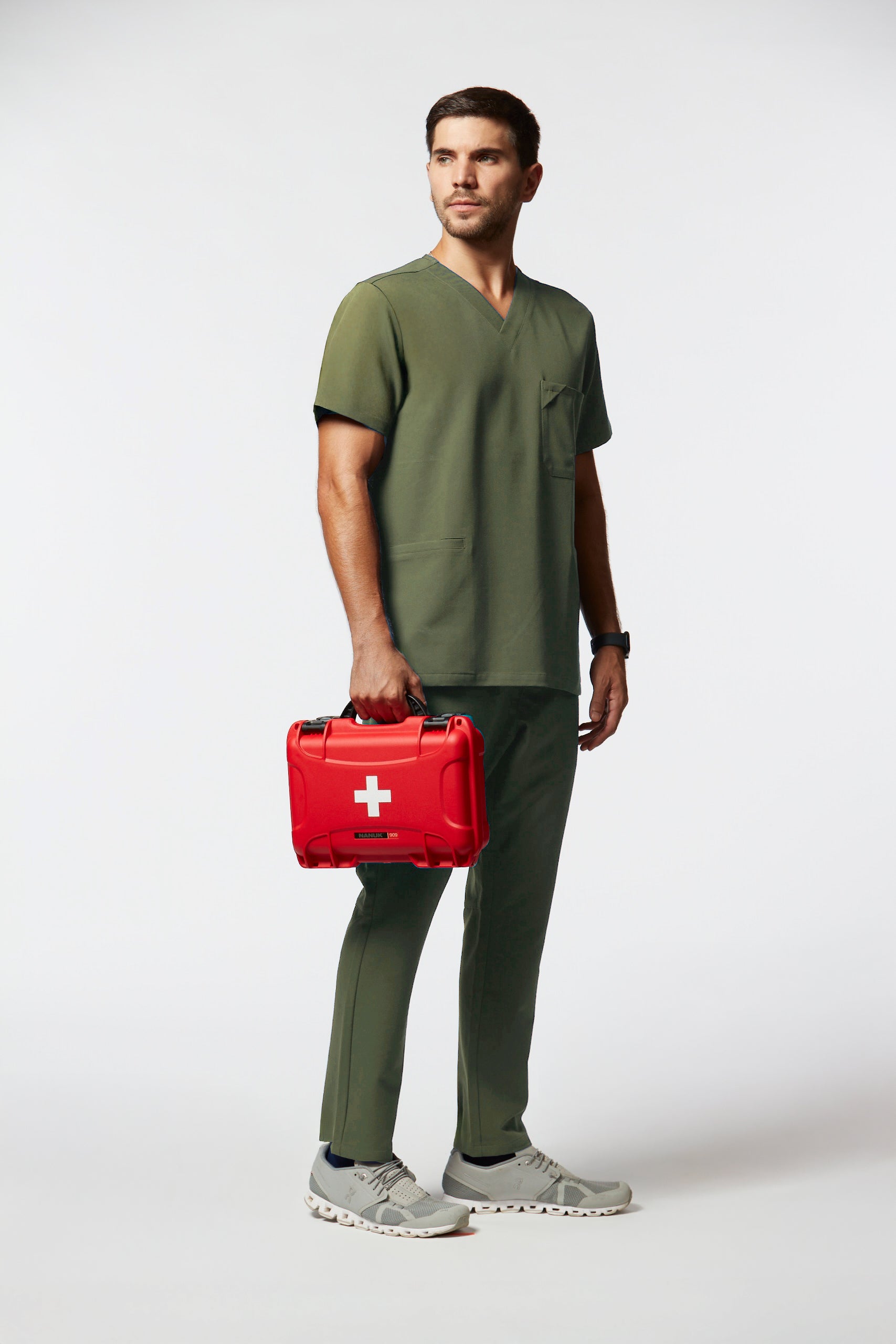 conjunto scrub masculino Soft Jatene Verde oliva