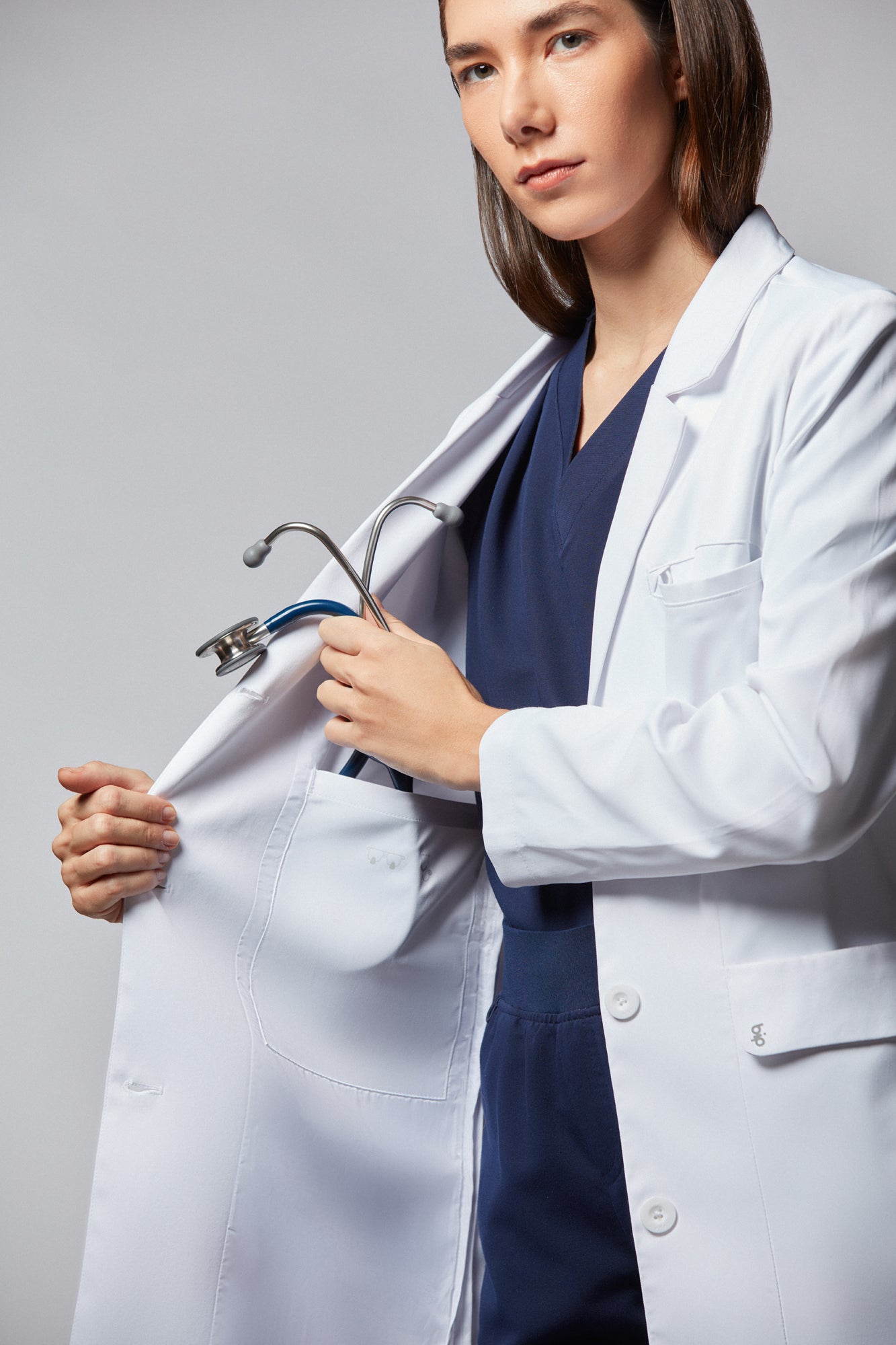 jaleco feminino Tech Cori 2 Branco - Elegante