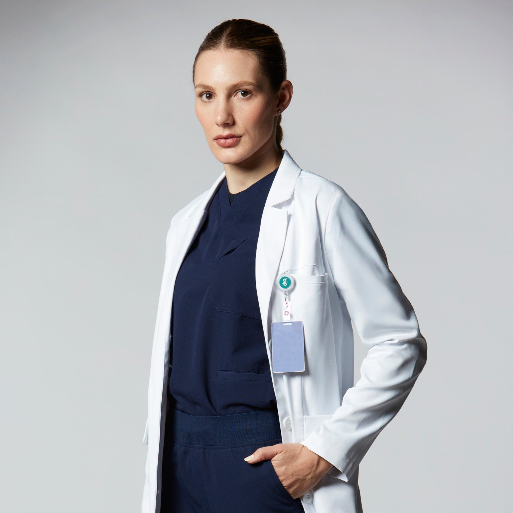 jaleco feminino Tech Cori Branco - Elegante