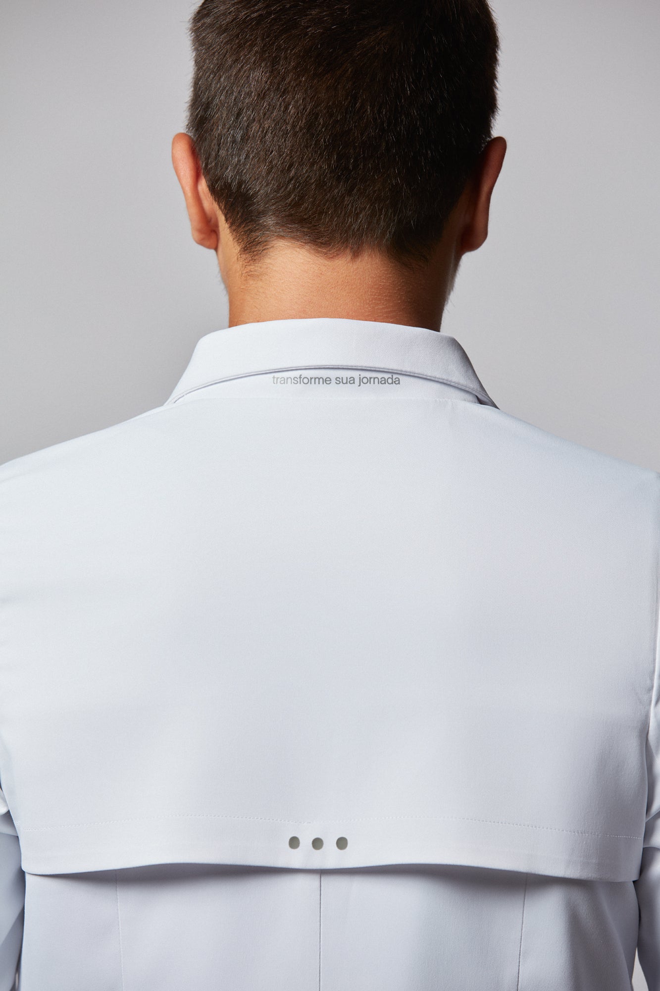 jaleco masculino Tech Fleming Branco - Elegante