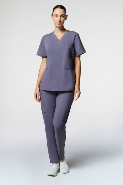 calça scrub feminina Soft Angelina Cinza - Pijama Cirurgico