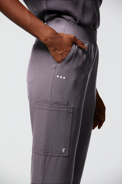 calça scrub feminina Soft Angelina Cinza - Pijama Cirurgico