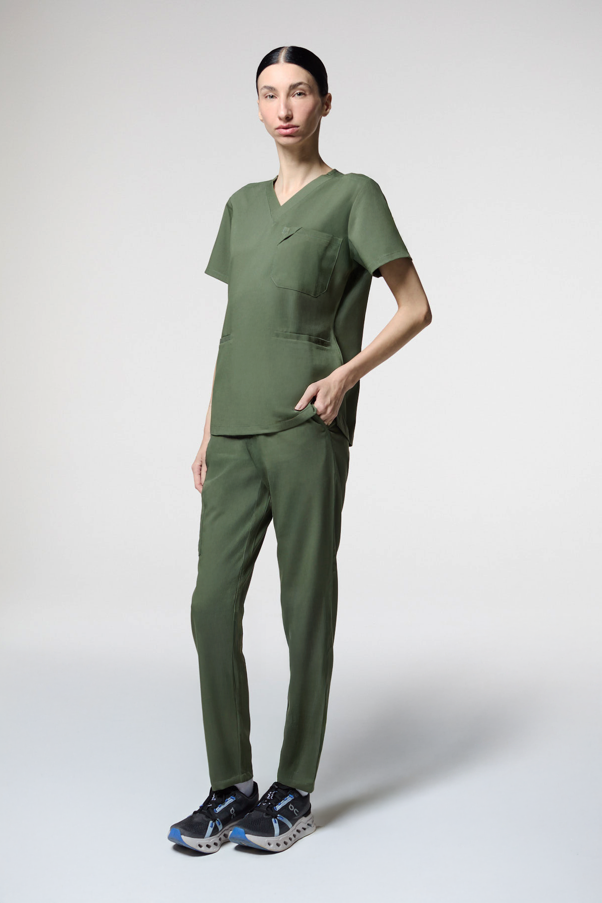 calça scrub feminina Soft Angelina Verde - Pijama Cirurgico