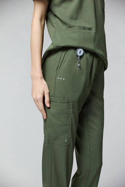 calça scrub feminina Soft Angelina Verde - Pijama Cirurgico