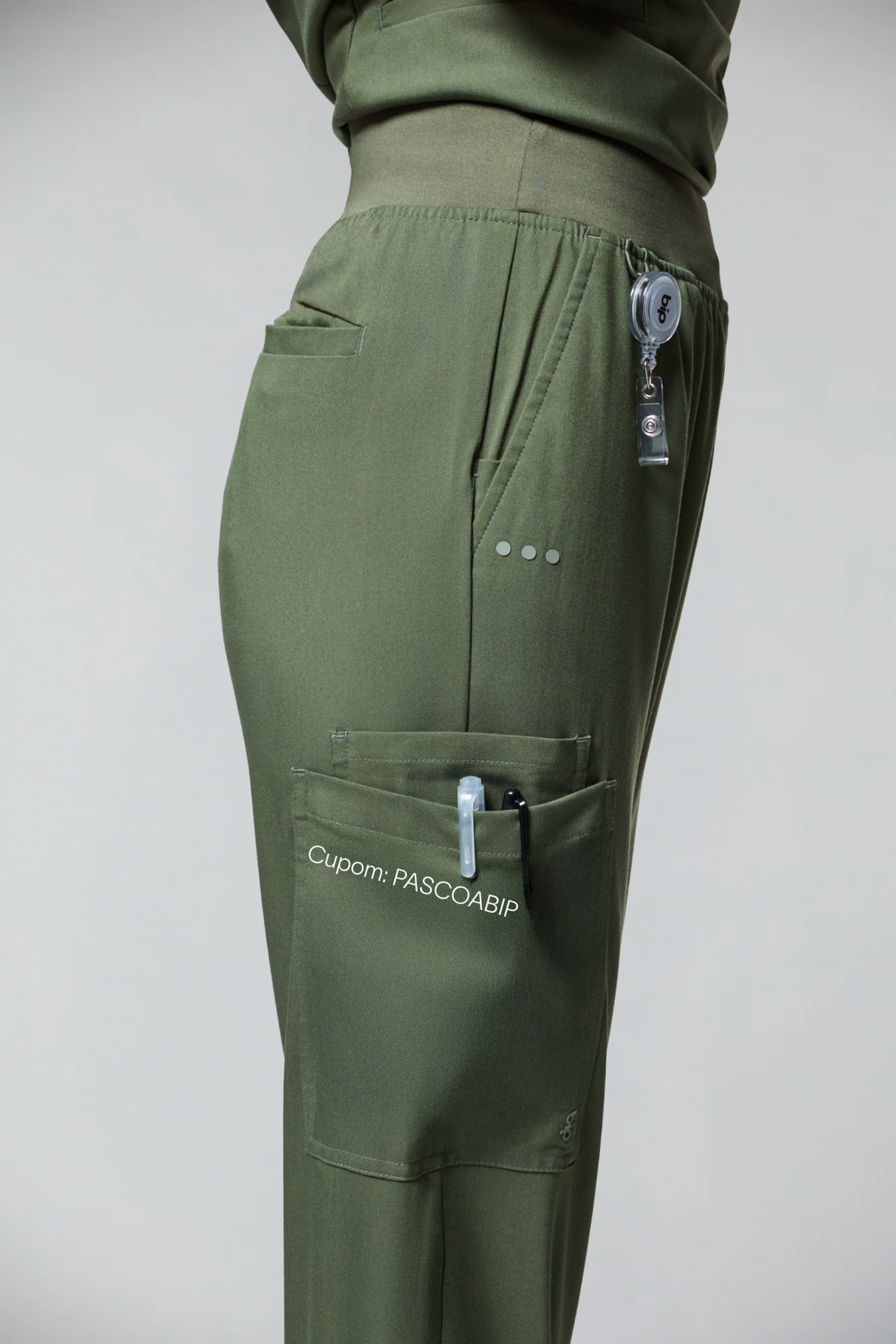 calça scrub feminina Soft Angelina Verde - Pijama Cirurgico