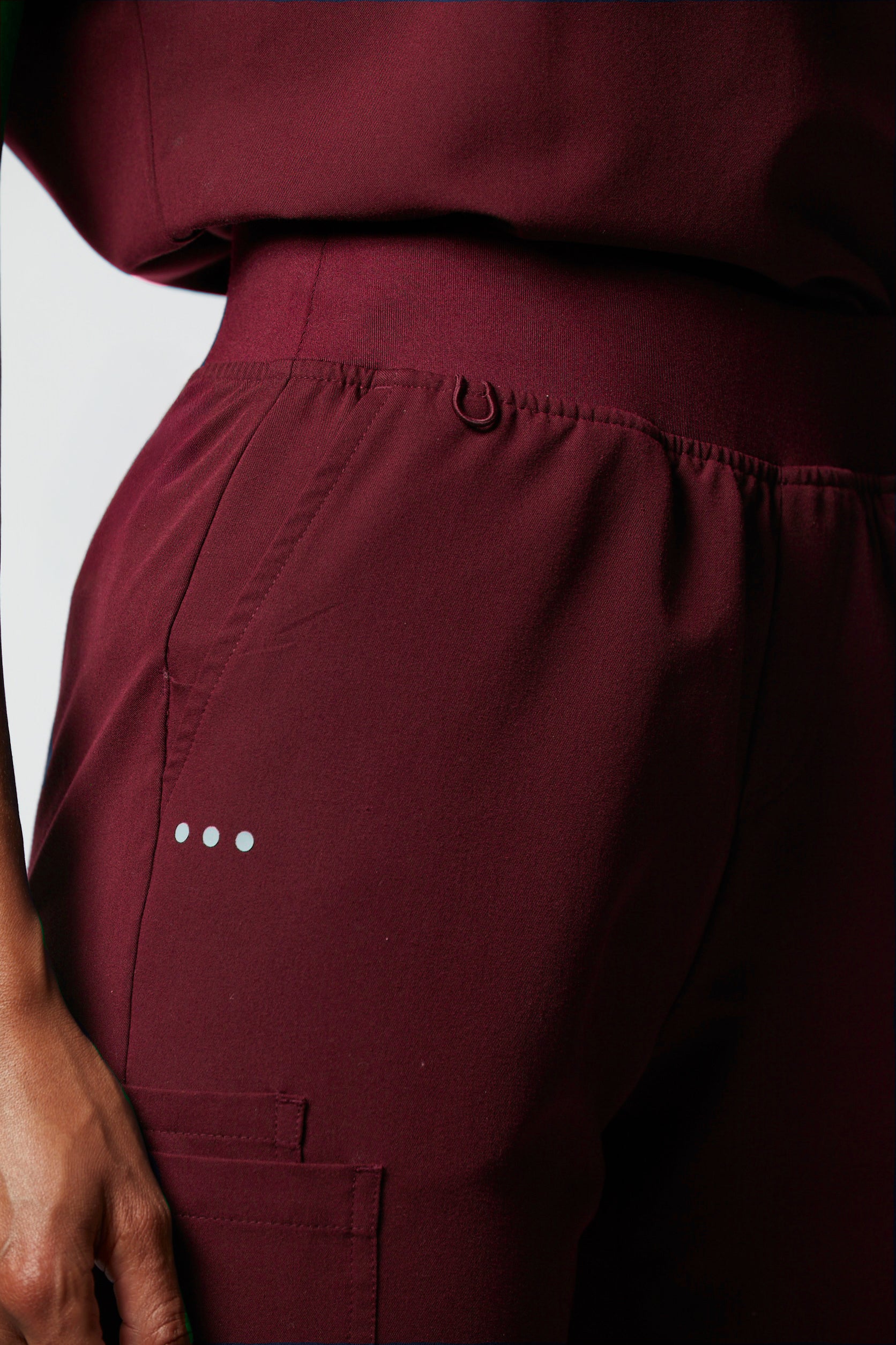 calça scrub feminina Soft Angelina Vinho - Pijama Cirurgico