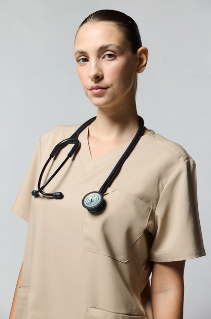 camiseta scrub feminina Next Tech Bege - Pijama Cirurgico