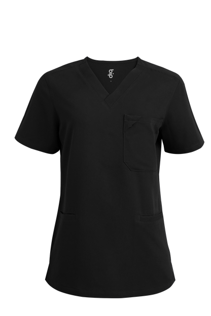 camiseta scrub feminina Soft Angelita Preto - Pijama Cirurgico