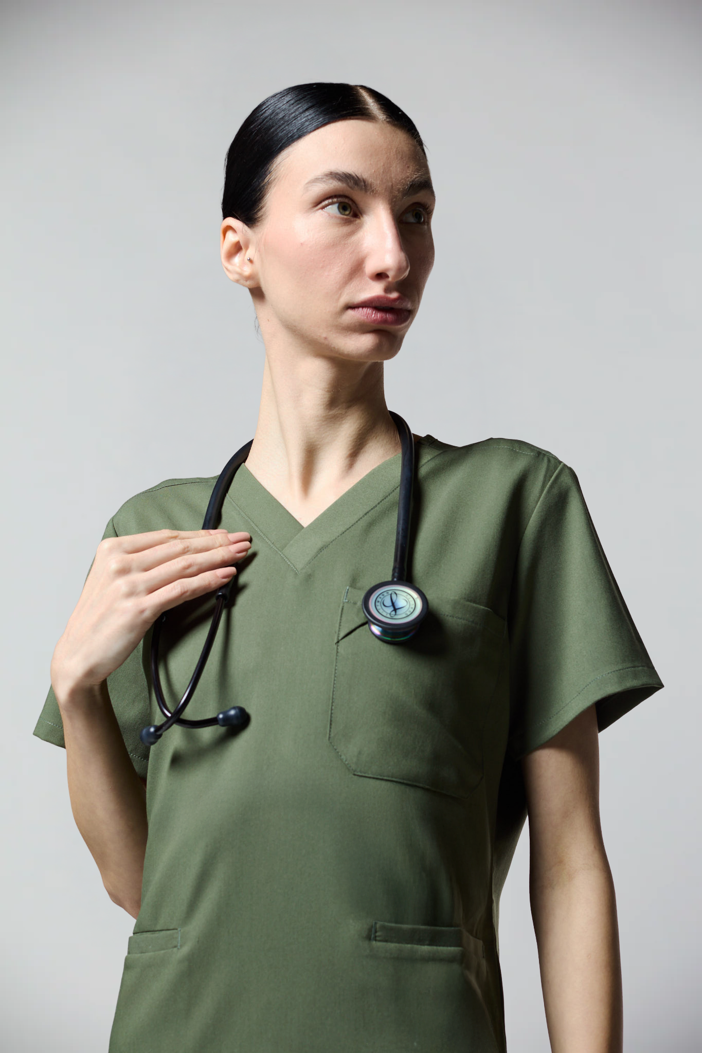 camiseta scrub feminina Soft Angelita Verde - Pijama Cirurgico