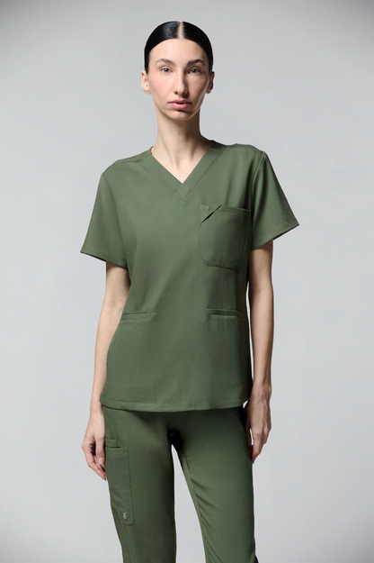 camiseta scrub feminina Soft Angelita Verde - Pijama Cirurgico