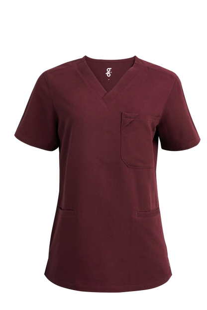 camiseta scrub feminina Soft Angelita Vinho - Pijama Cirurgico