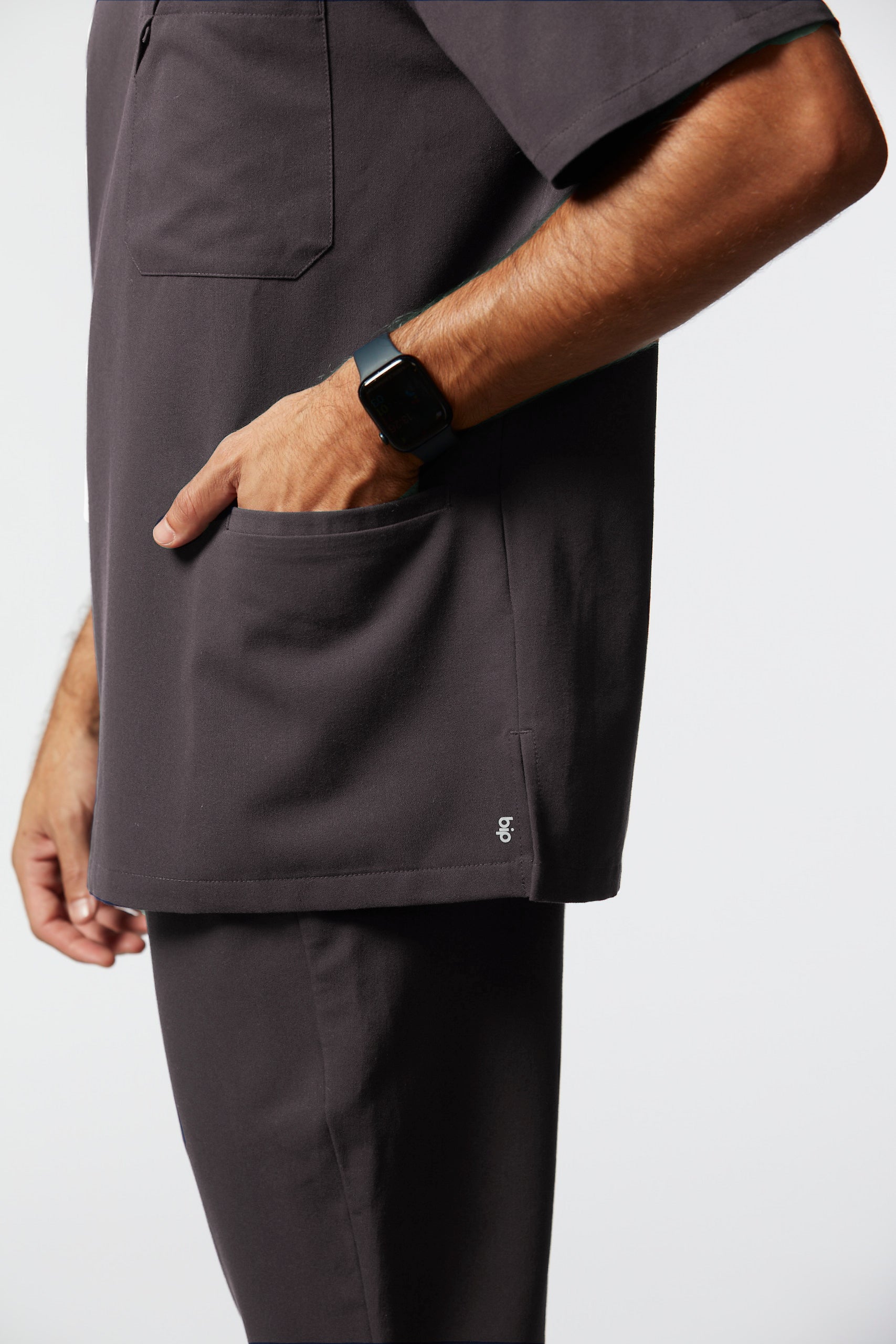 camiseta scrub masculina Soft Jatene Cinza - Pijama Cirurgico