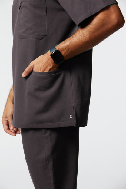 camiseta scrub masculina Soft Jatene Cinza - Pijama Cirurgico
