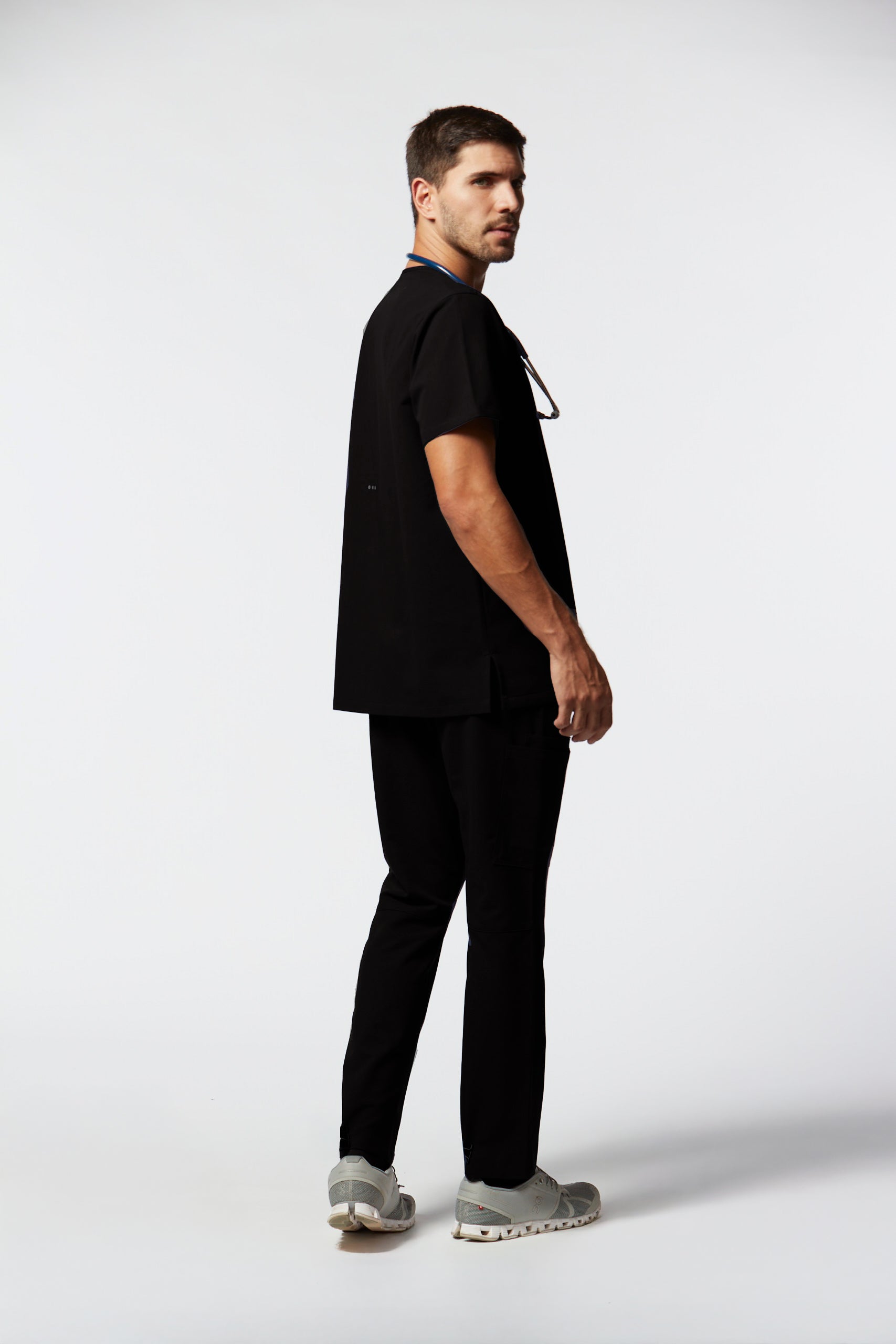 camiseta scrub masculina Soft Jatene Preto - Pijama Cirurgico
