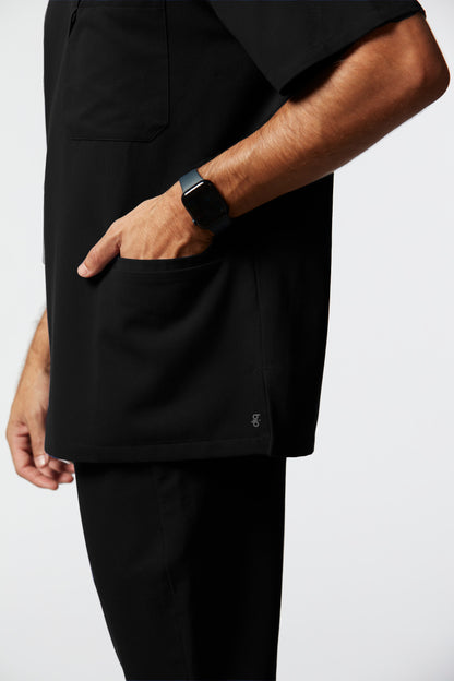 camiseta scrub masculina Soft Jatene Preto - Pijama Cirurgico