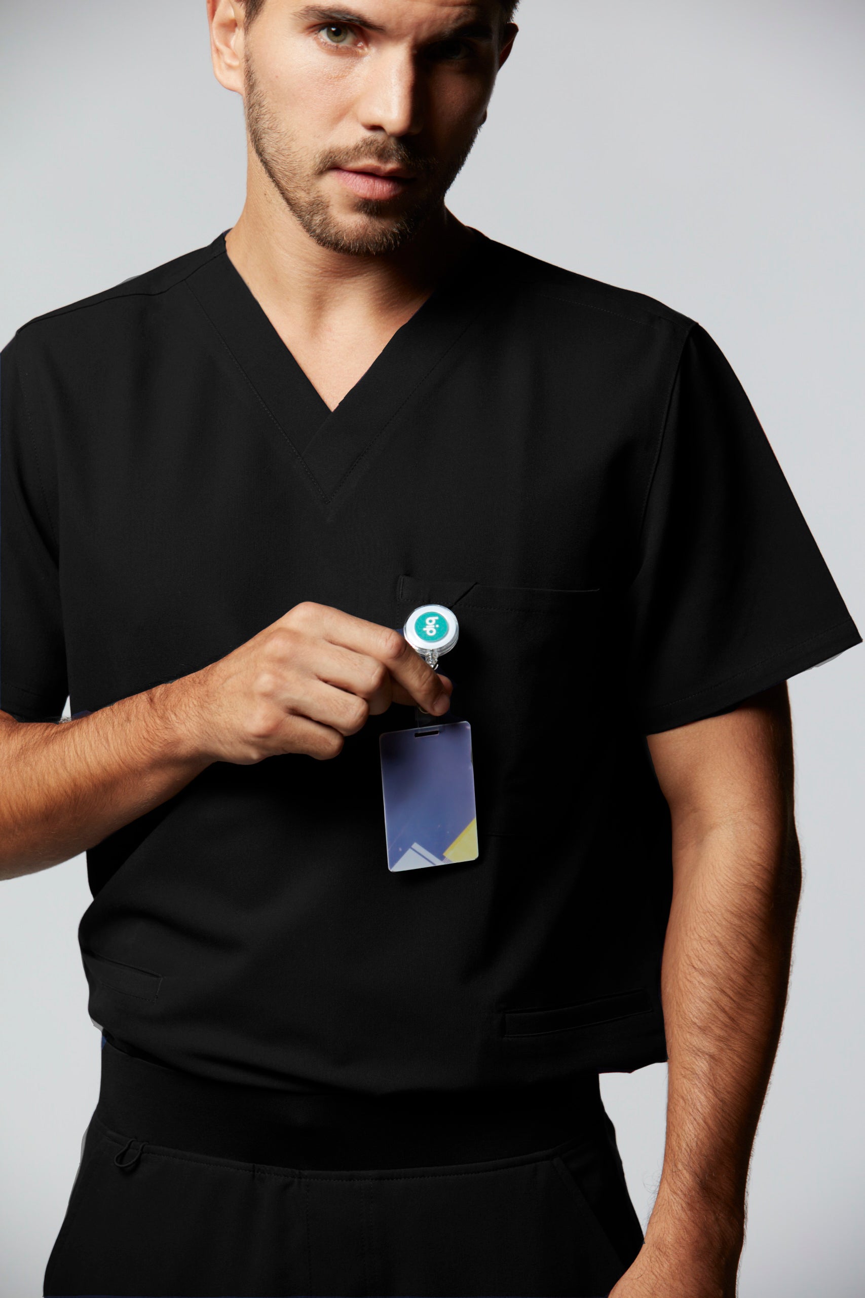 camiseta scrub masculina Soft Jatene Preto - Pijama Cirurgico
