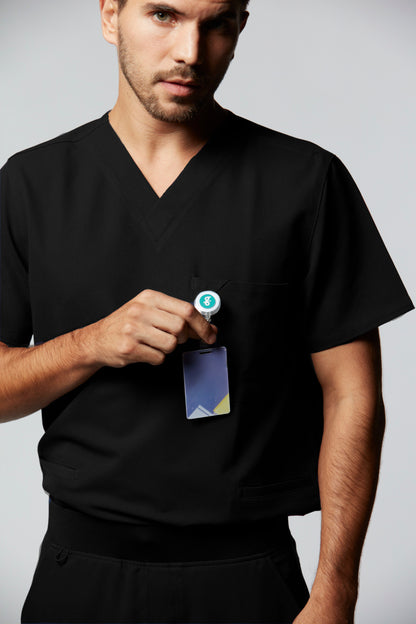 camiseta scrub masculina Soft Jatene Preto - Pijama Cirurgico