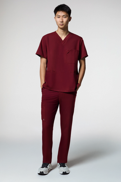 camiseta scrub masculina Soft Jatene Vinho - Pijama Cirurgico