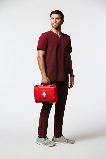 camiseta scrub masculina Soft Jatene Vinho - Pijama Cirurgico