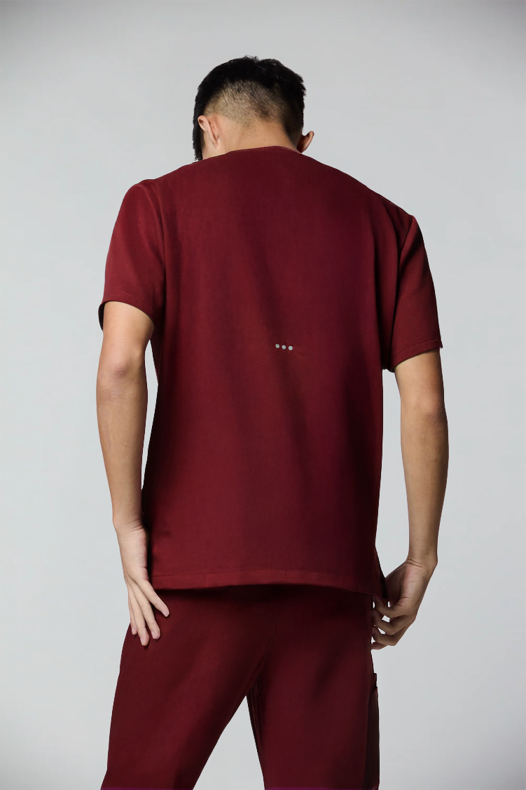 camiseta scrub masculina Soft Jatene Vinho - Pijama Cirurgico