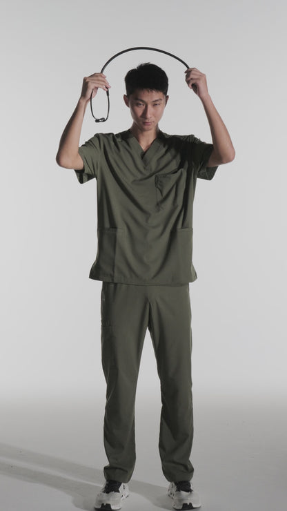 calça scrub masculina Soft Jatene (preto, verde, cinza, vinho)